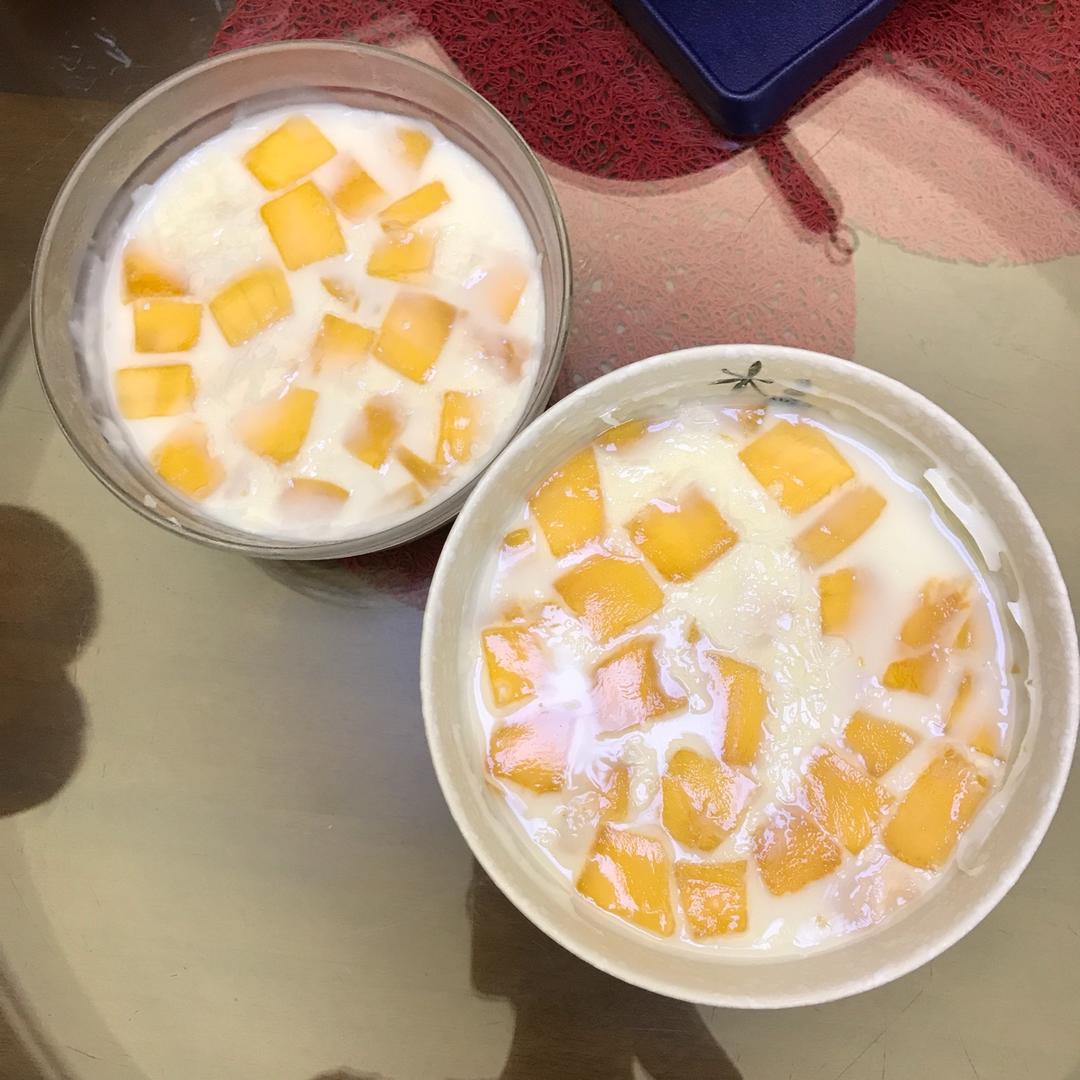 午后小甜点芒果椰汁糕教程