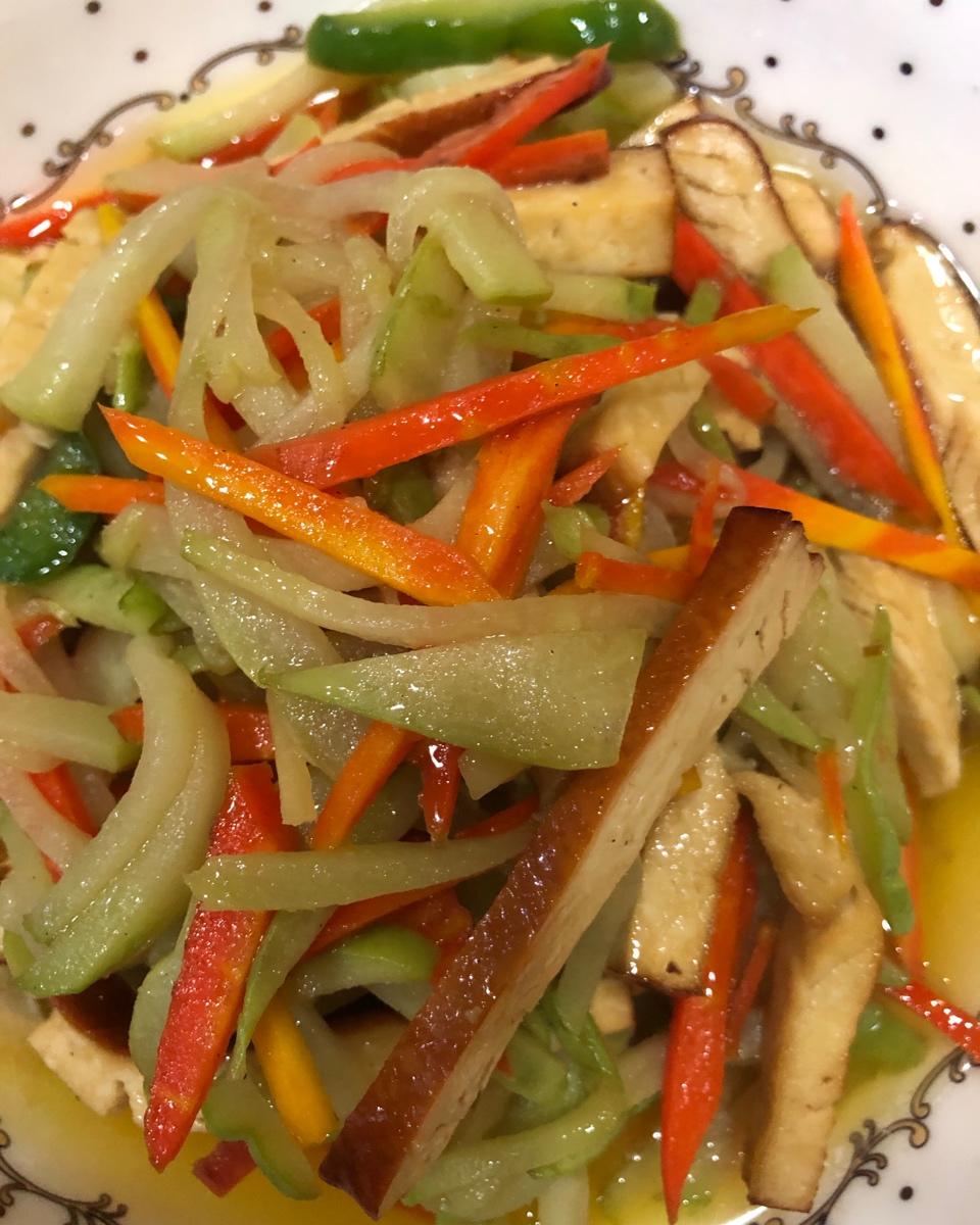 佛手瓜炒豆干