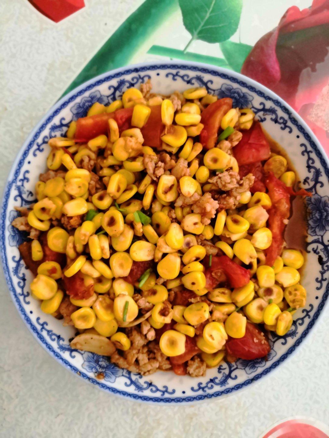 玉米炒肉末【超级下饭的快手家常菜】