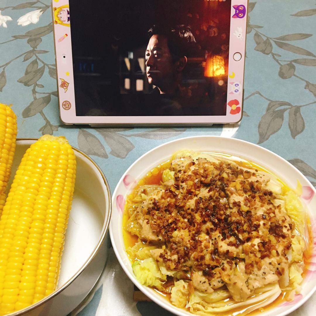 蒜蓉蒸鸡胸（鸡腿）