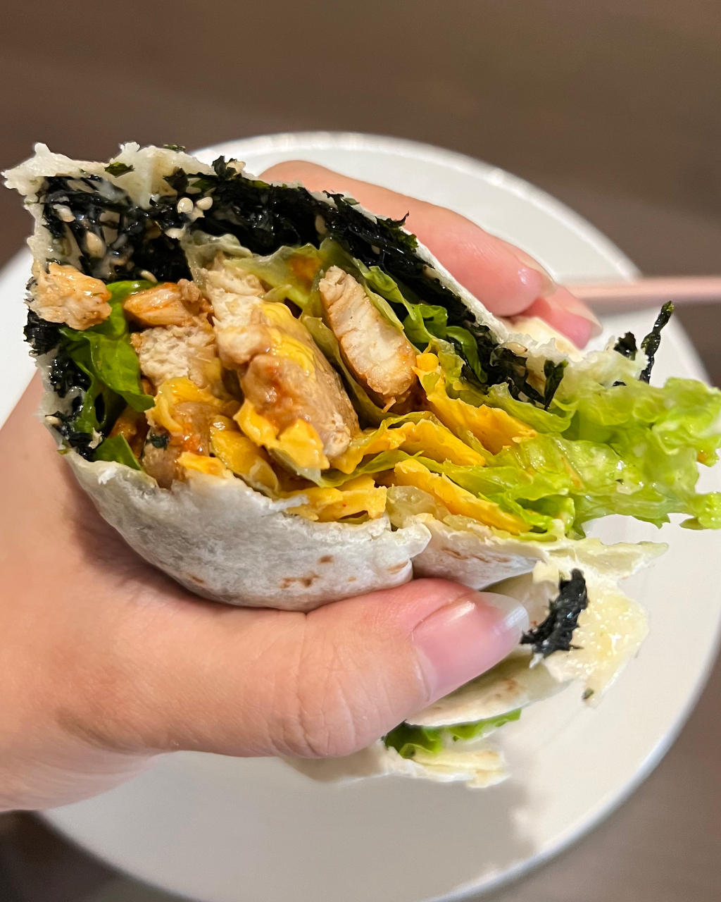 轻食•清爽杂蔬鸡肉卷饼 | 卷饼的百搭公式 | 减脂餐