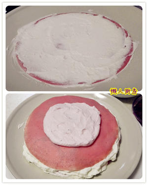 火龙果千层蛋糕的做法 步骤6