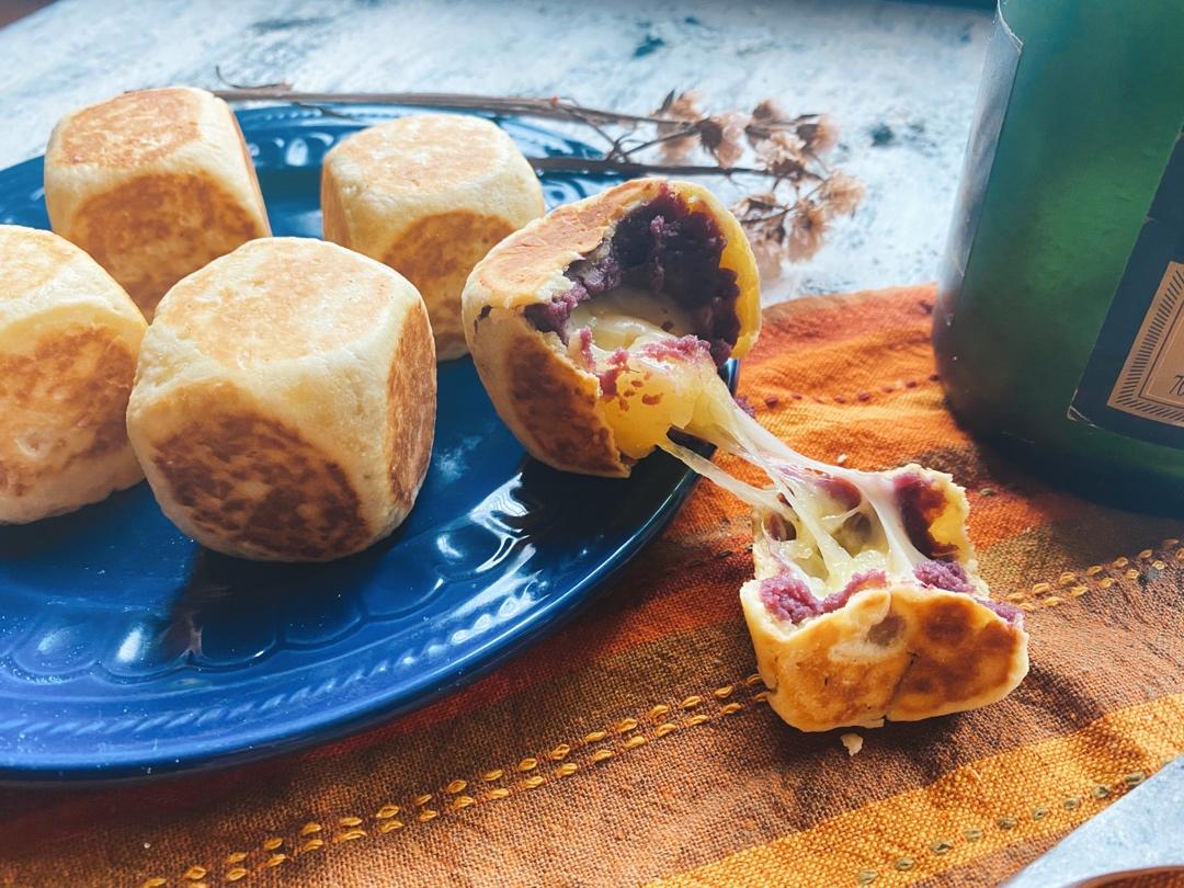 网红爆浆紫薯仙豆糕(低卡版)超长拉丝