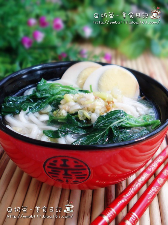 苋菜葱花面的做法