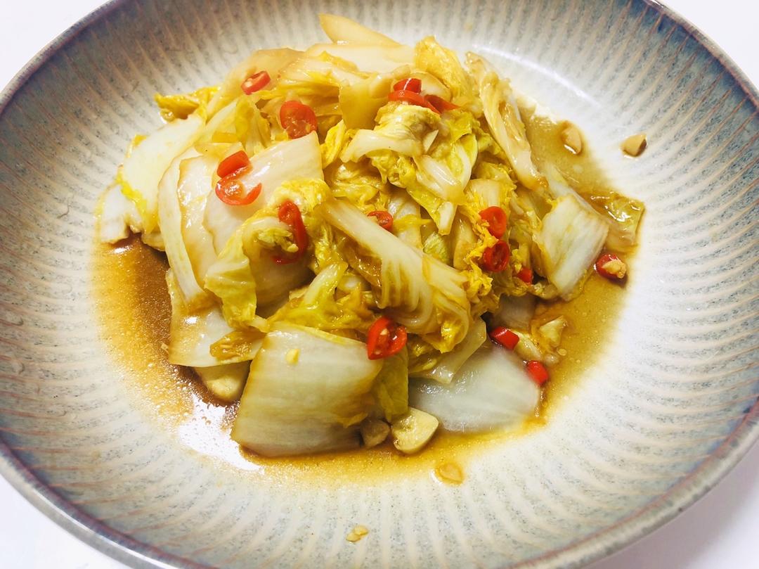 上班族的快手简单晚餐——醋溜白菜片