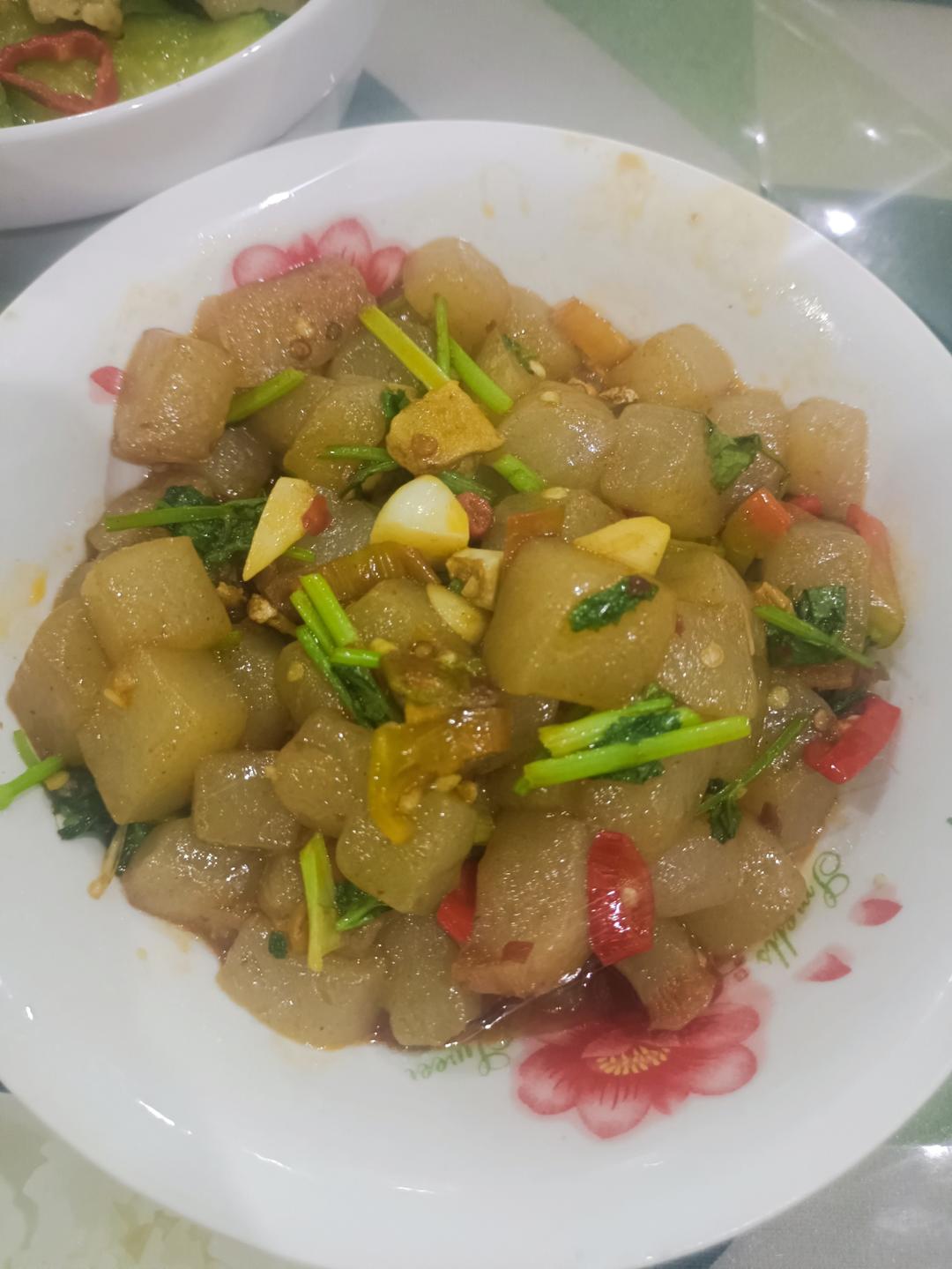🔥🔥爆炒魔芋块（超简单超好吃）