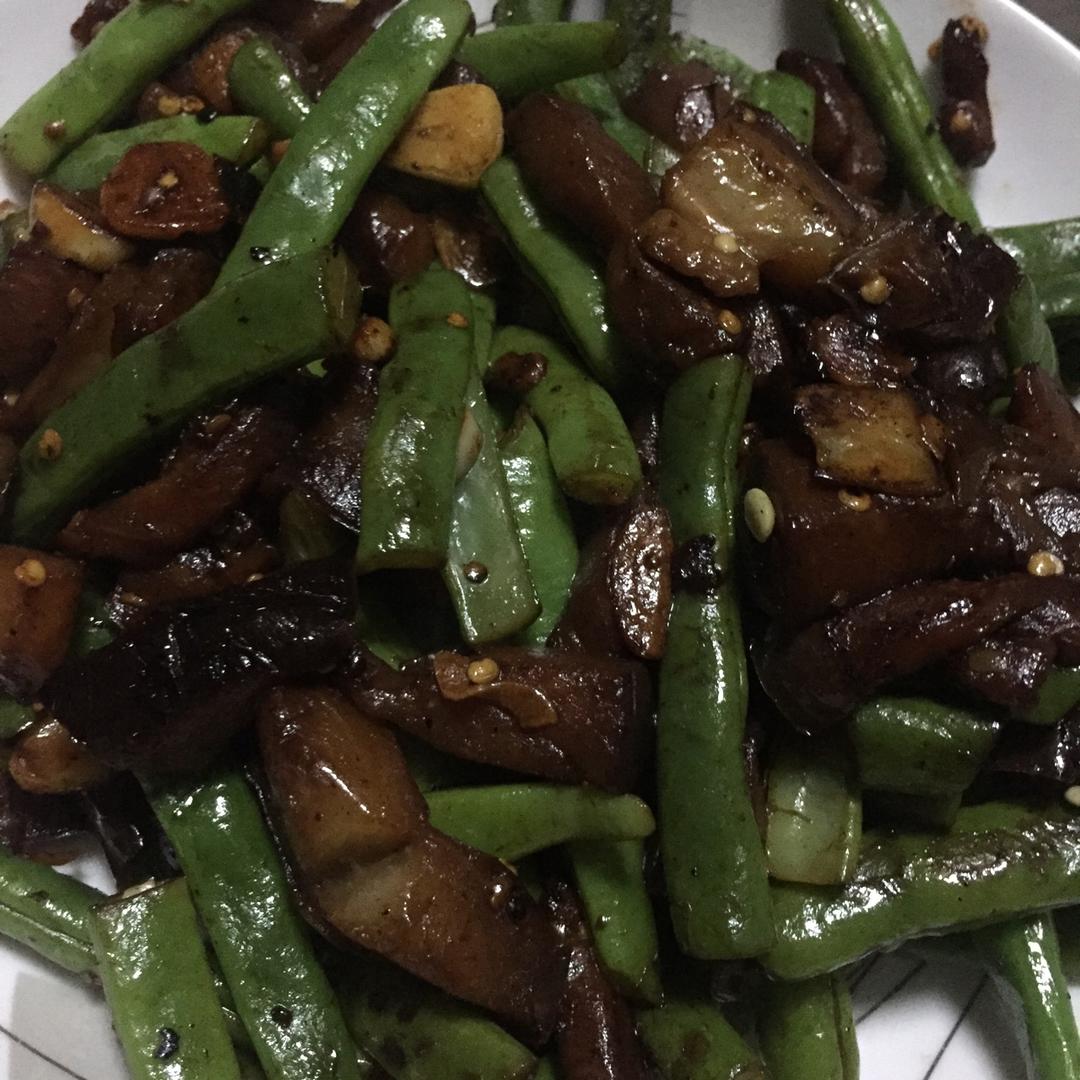 茄子炒豆角（改良版 健康少油）