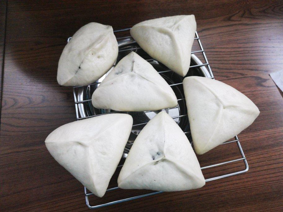 念念不忘的软糯黑米（紫糯米）馅糖三角、馒头包子、发面饼（一次发酵）