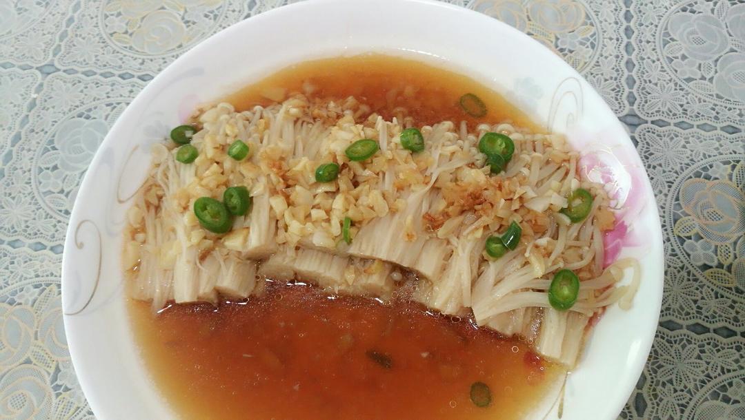 蒜蓉蒸金针菇