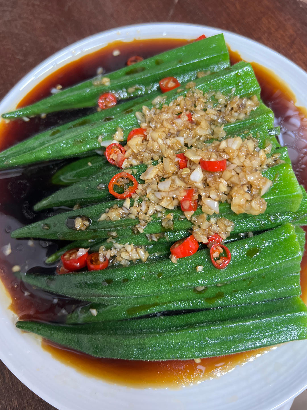 白灼秋葵