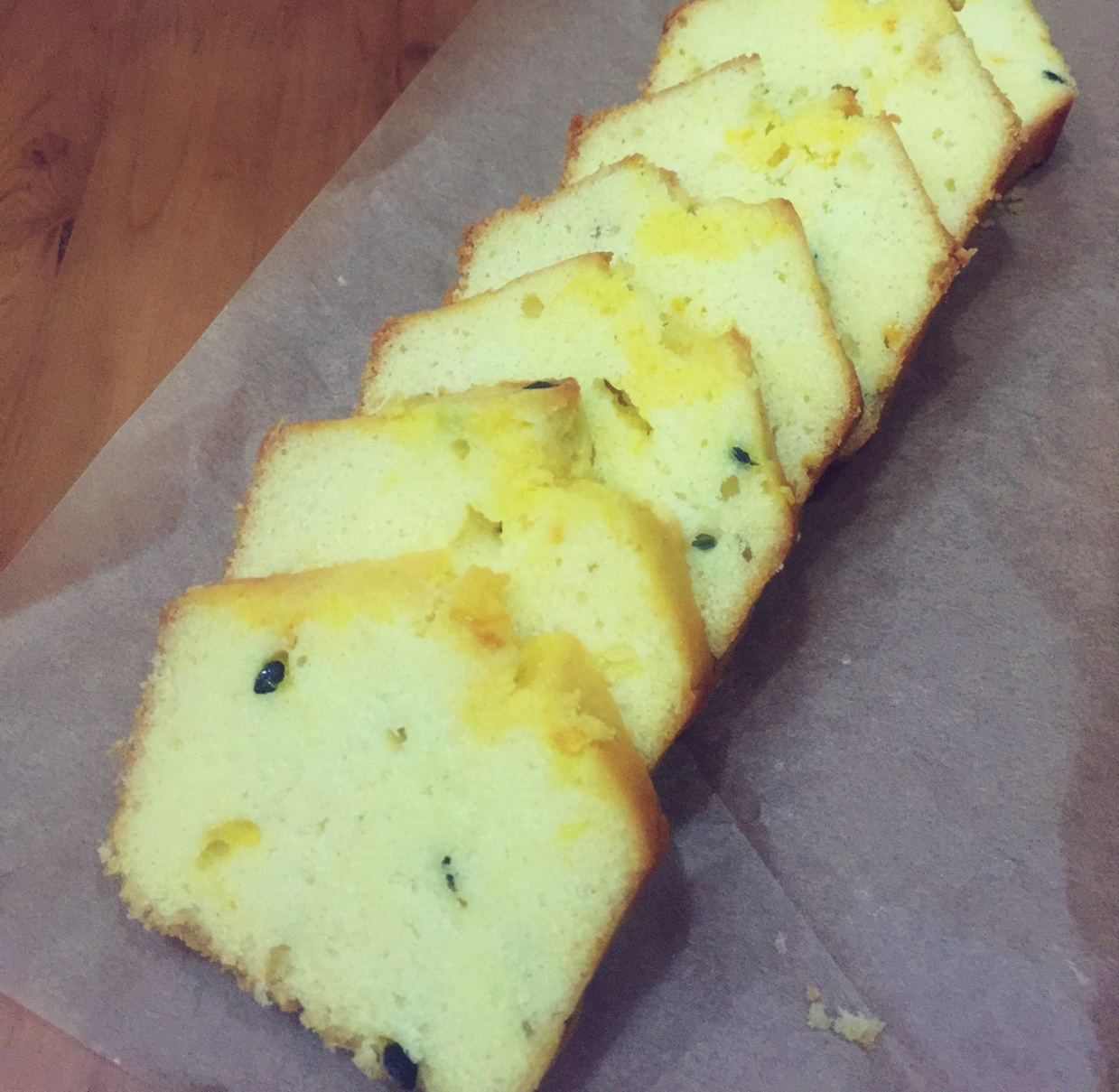 轻盈百香果磅蛋糕