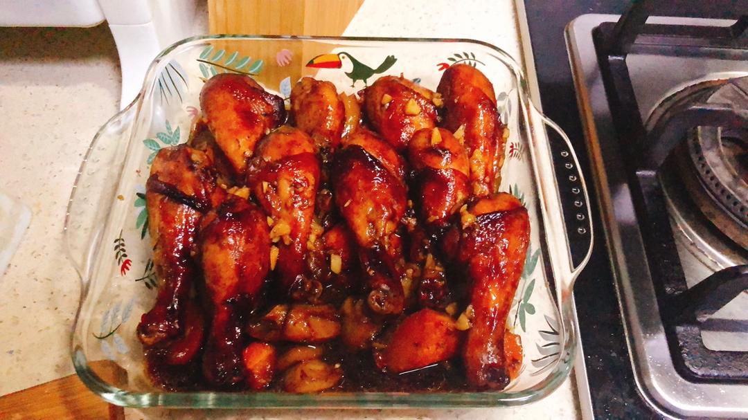 无敌好吃的照烧苹果烤鸡腿