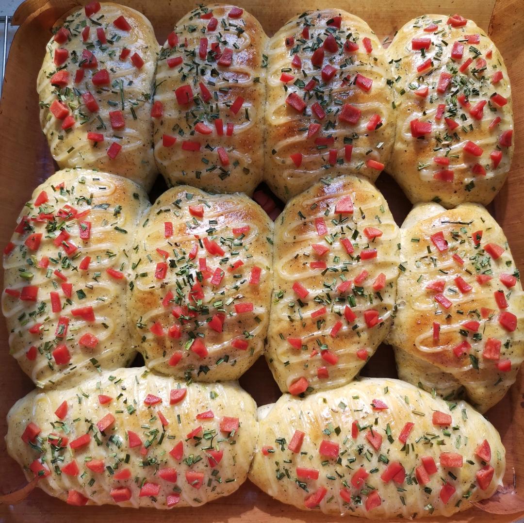 香葱火腿肉松面包