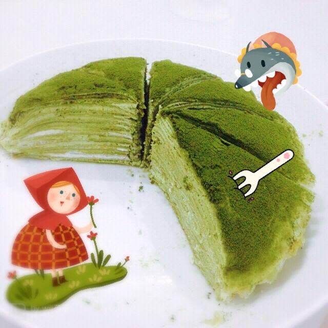 美味的煎蛋糕—抹茶千层蛋糕