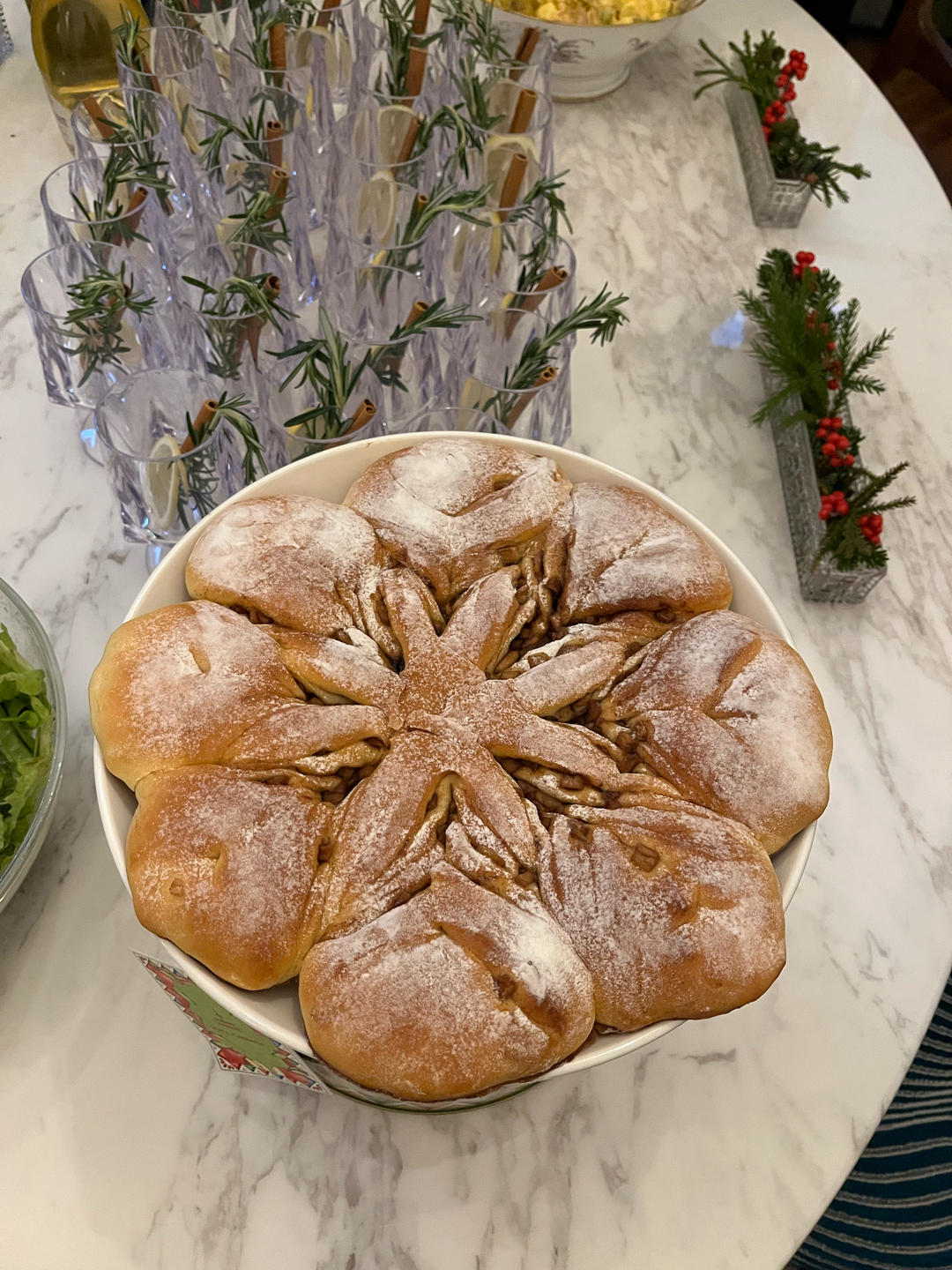 一次发酵就非常好吃的肉桂红糖苹果馅雪花面包