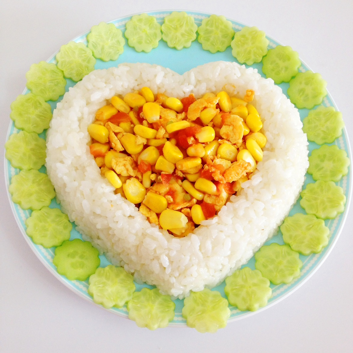 小鱼的爱心餐做的情人节爱心型咖喱饭