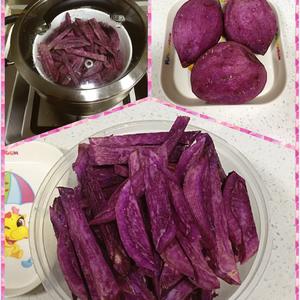 自制狗狗零食（磨牙棒）—紫薯鸡肉棒的做法 步骤1