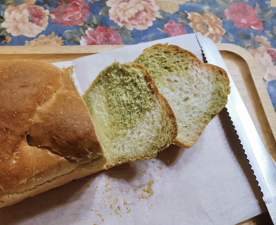 汤种抹茶大理石纹吐司（水立方模）