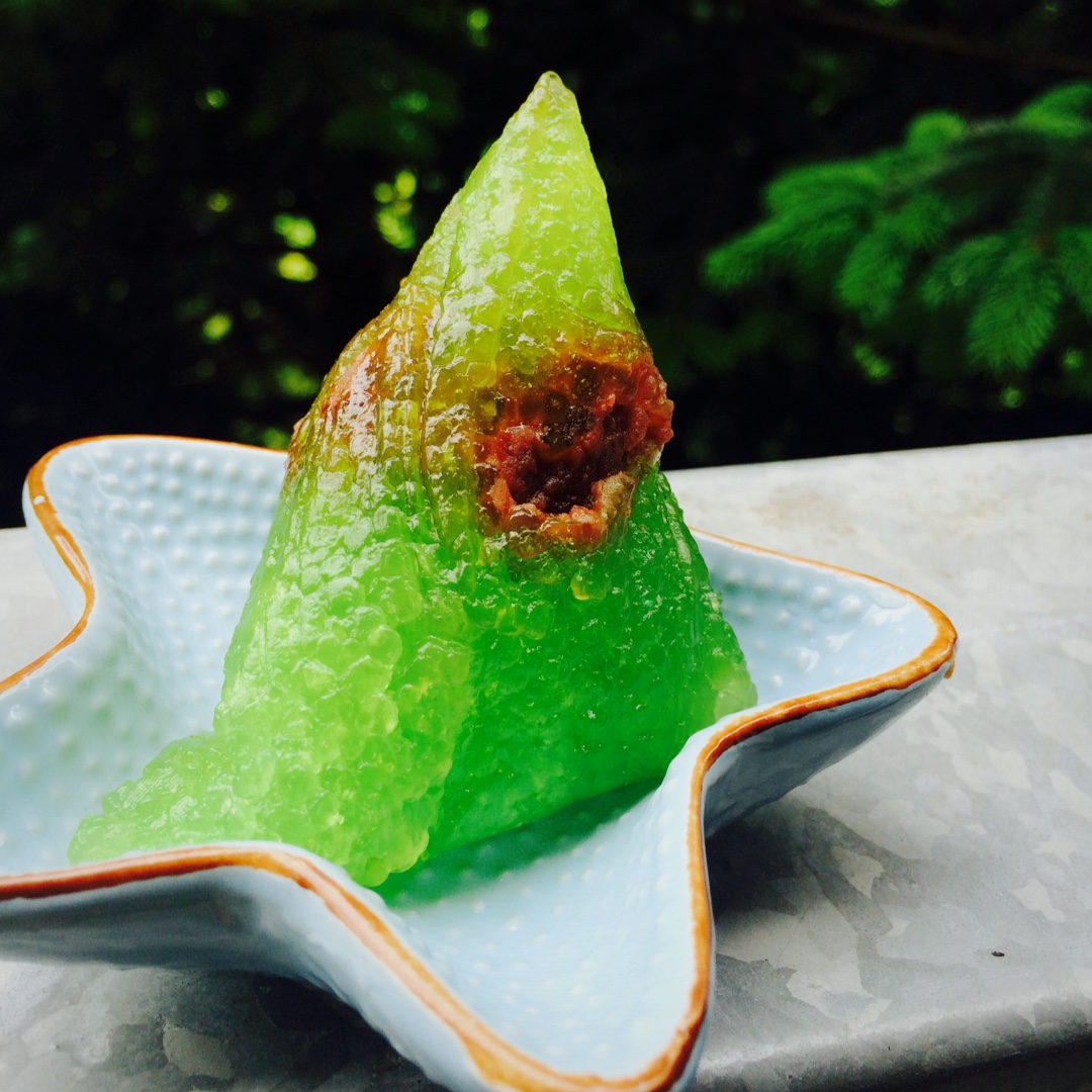 水晶豆沙粽
