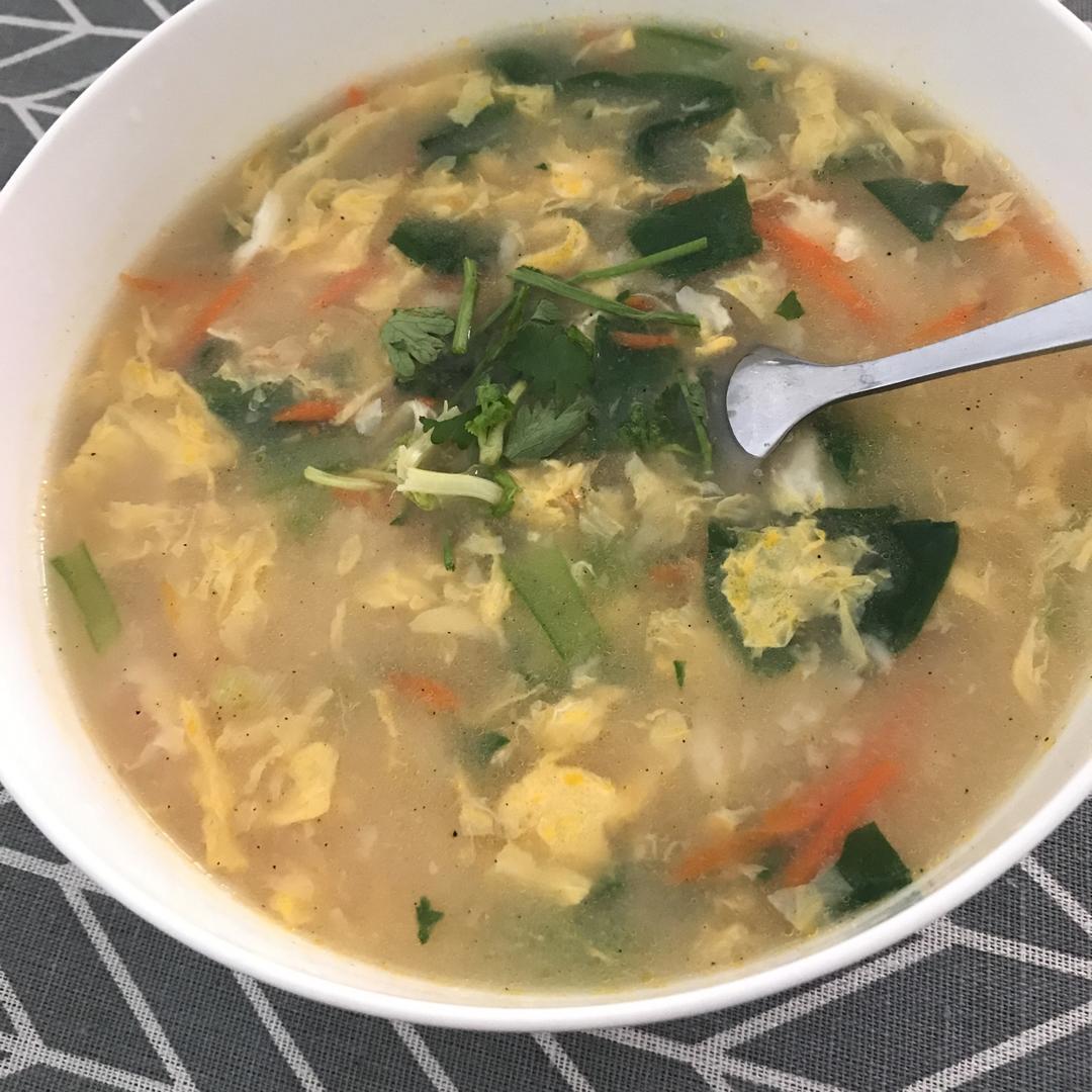青菜鸡蛋疙瘩汤