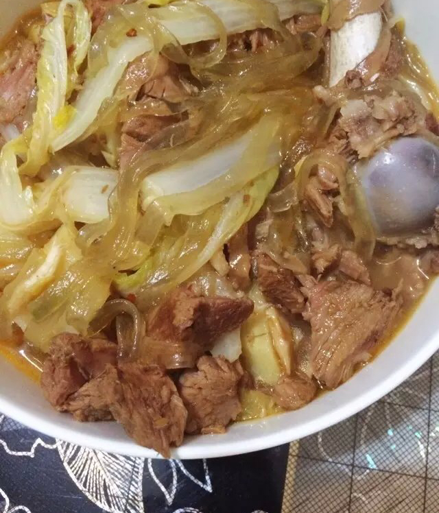 羊肉白菜粉丝煲