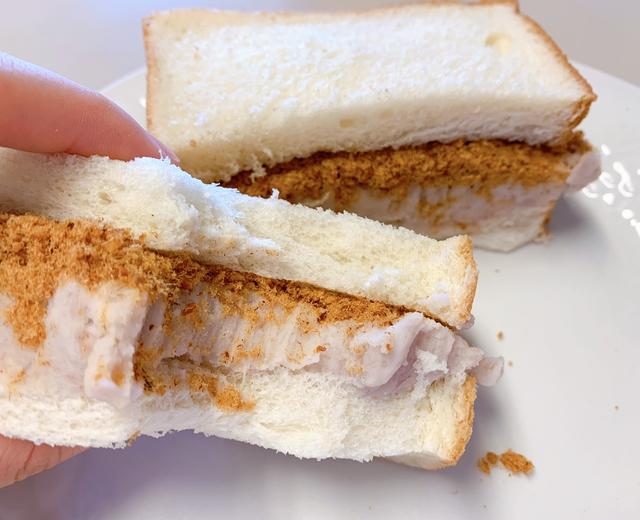 超治愈健康简单芋泥肉松三明治的做法