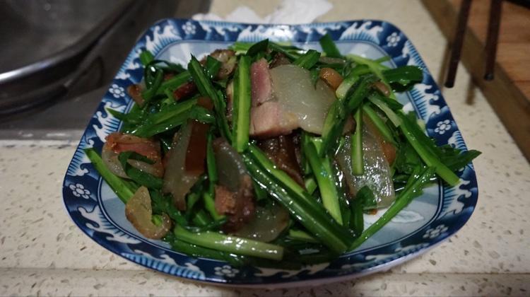 快手菜之韭菜炒腊肉