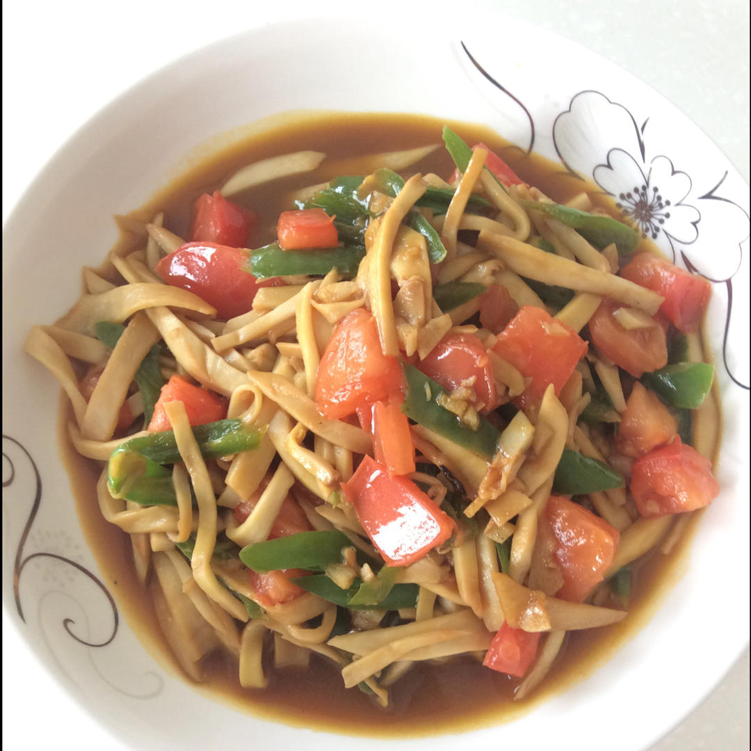 青椒素炒杏鲍菇