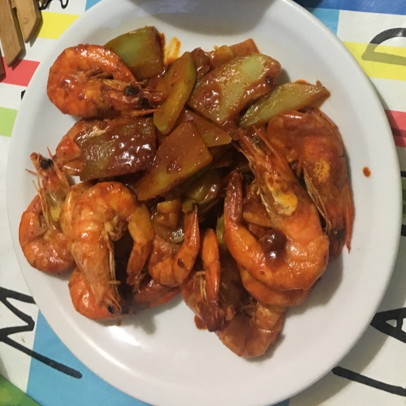 沙茶煎虾