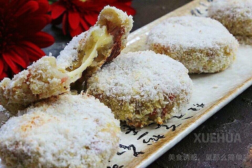 雪花流心芝士饼