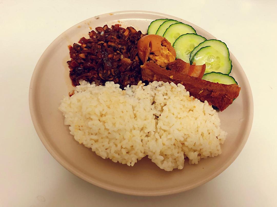 洋葱酥卤肉饭