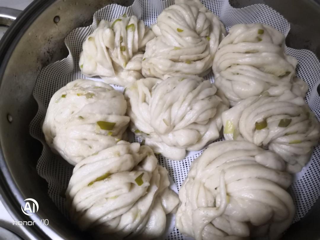 葱油花卷，一根筷子卷出漂亮的造型