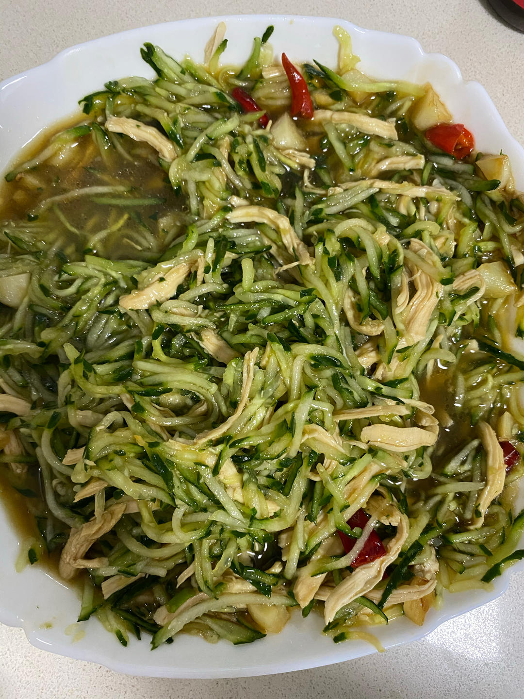 减脂健身｜凉拌手撕鸡丝（香辣&麻油版）