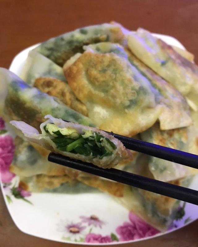 馄饨皮韭菜盒子