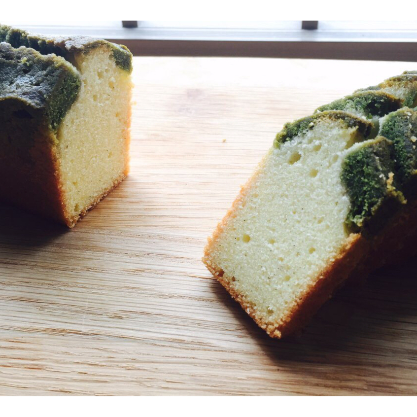 香草&抹茶双拼磅蛋糕（白菜磅）