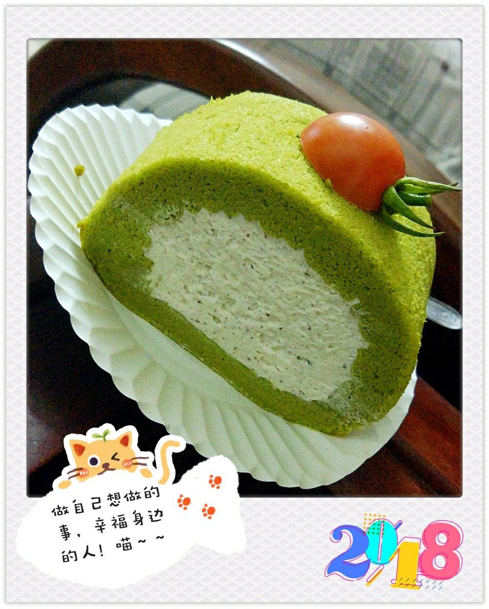 抹茶红豆蛋糕卷