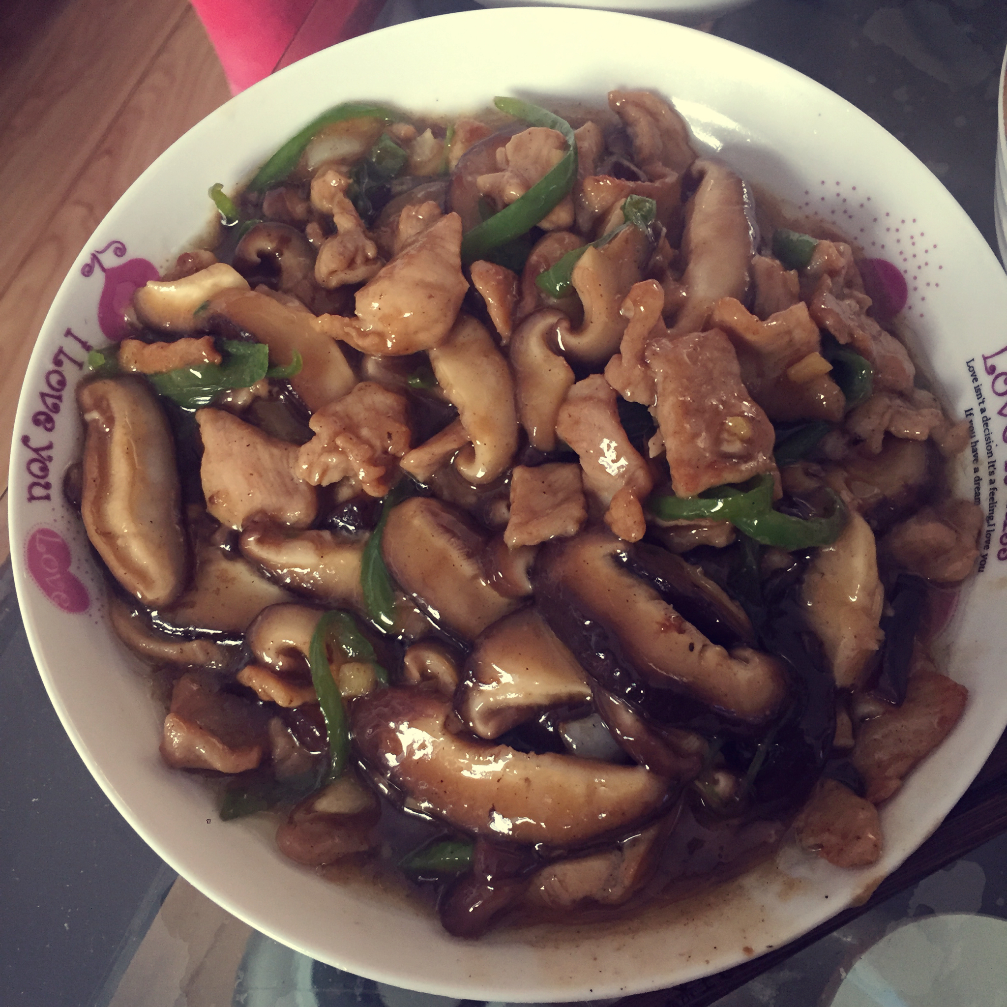 香菇炒肉，超级下饭哦