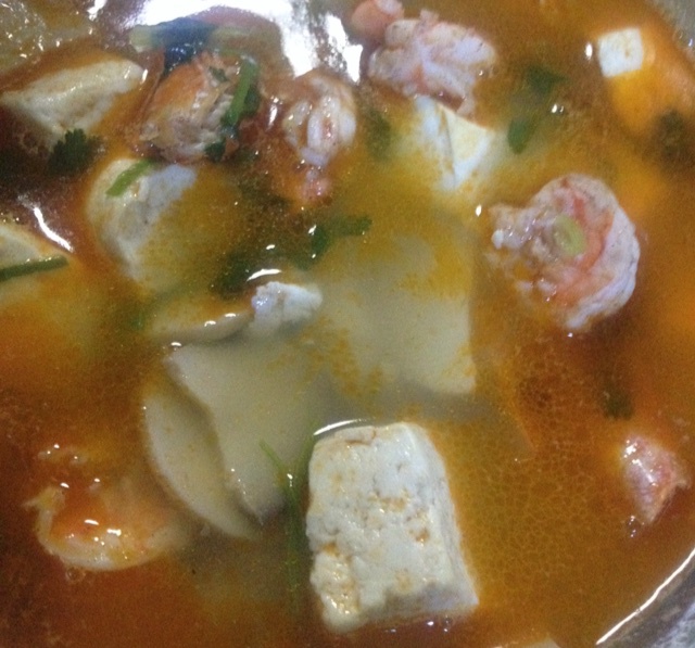 虾头豆腐汤