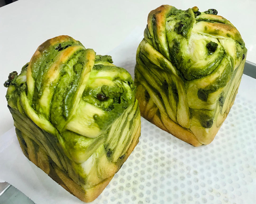 绿色心情---抹茶手撕小吐司