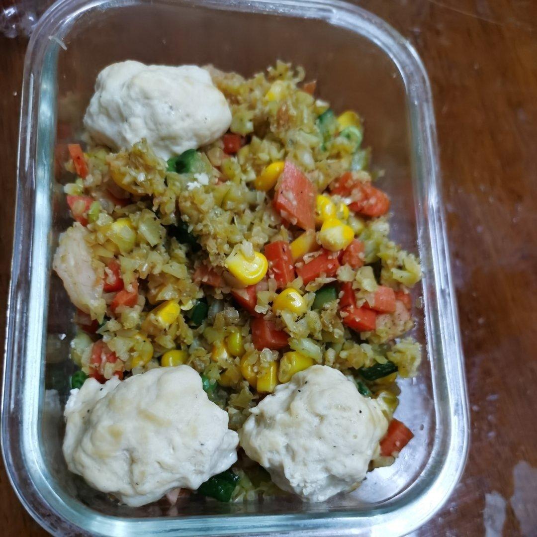 减脂餐♥低脂欧阳娜娜无米花菜炒饭