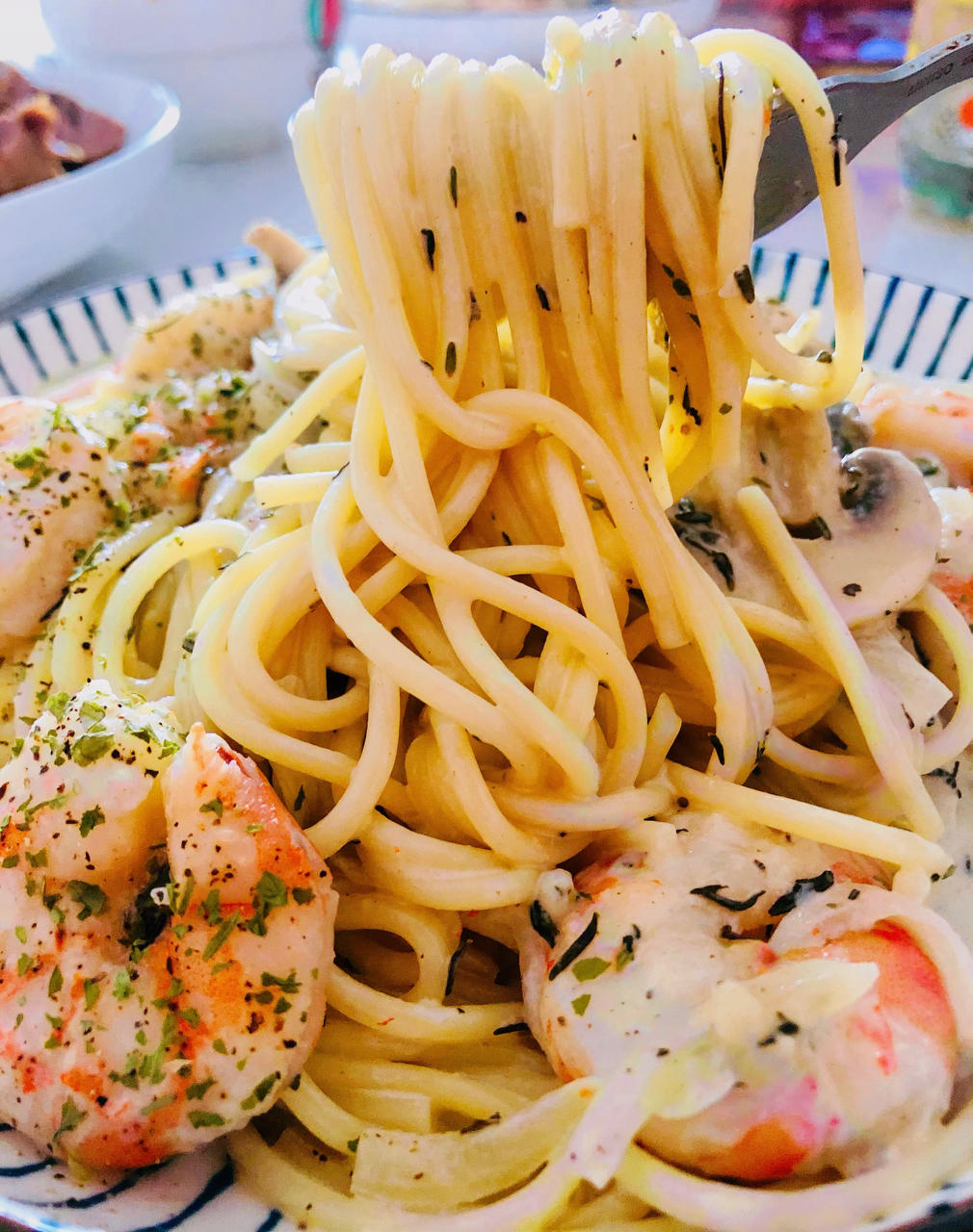 奶油蘑菇培根意大利面