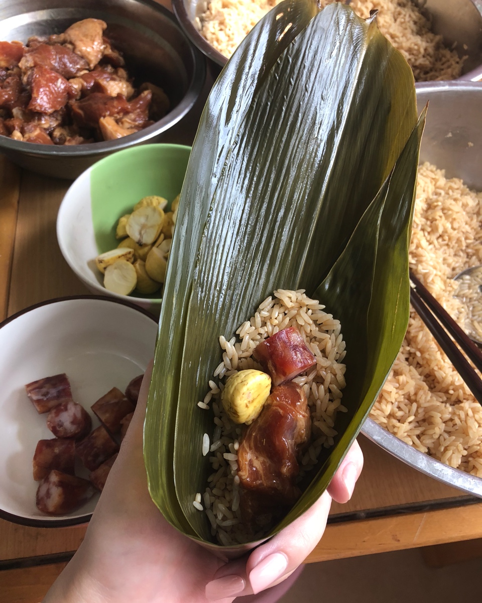 鲜肉粽子&红枣粽子（牛角包法&四角包法）