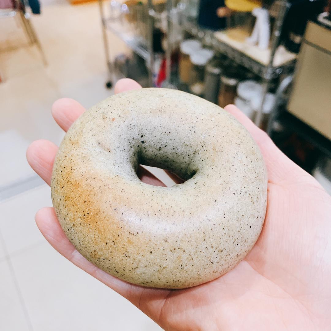 黑芝麻牛奶贝果（一次发酵）