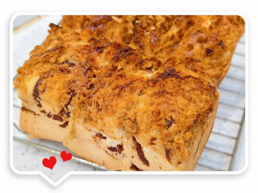 超火肉松红豆吐司，甜咸味无敌软，一学就会