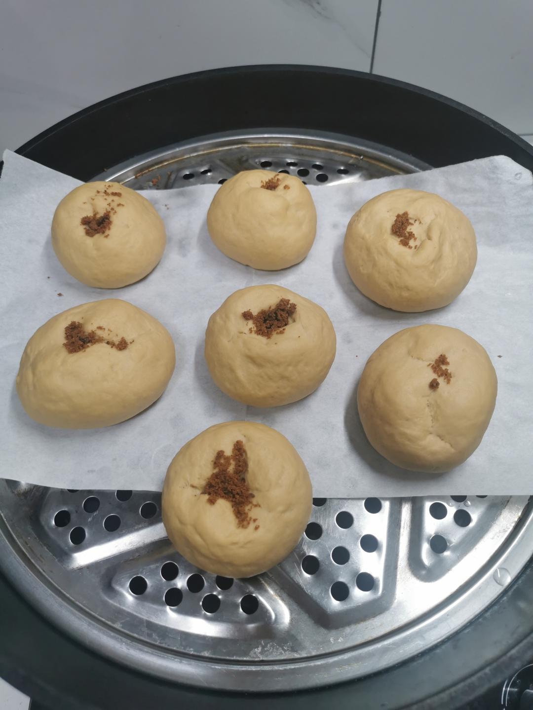 红糖开花馒头（无泡打粉）普通中筋面粉，低甜度有嚼劲