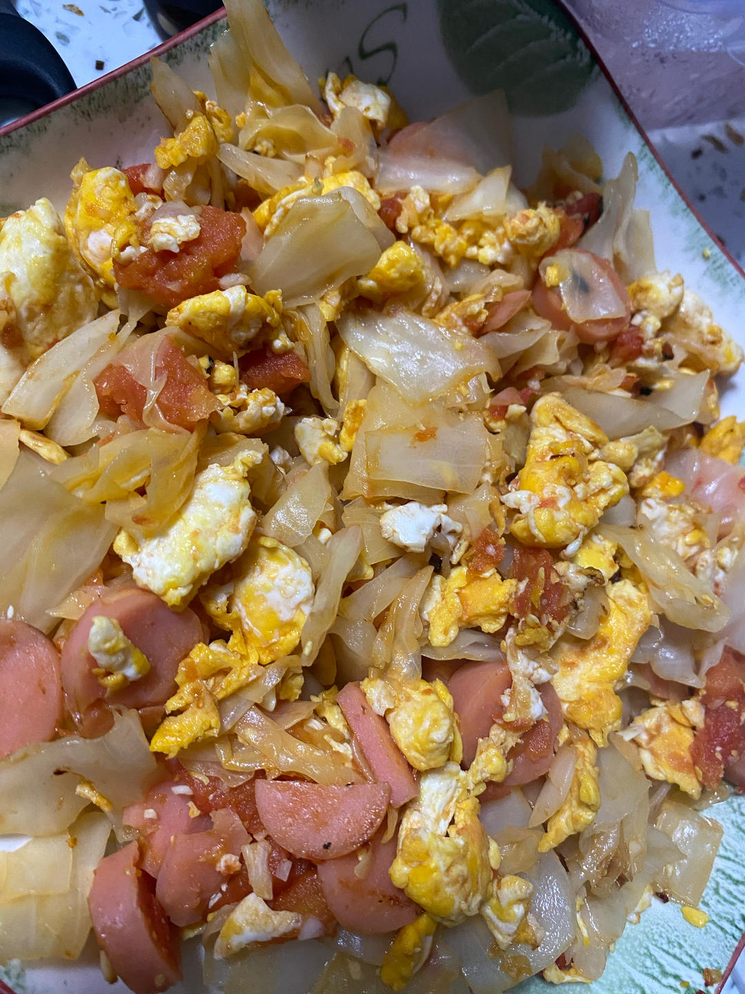 西红柿鸡蛋圆白菜