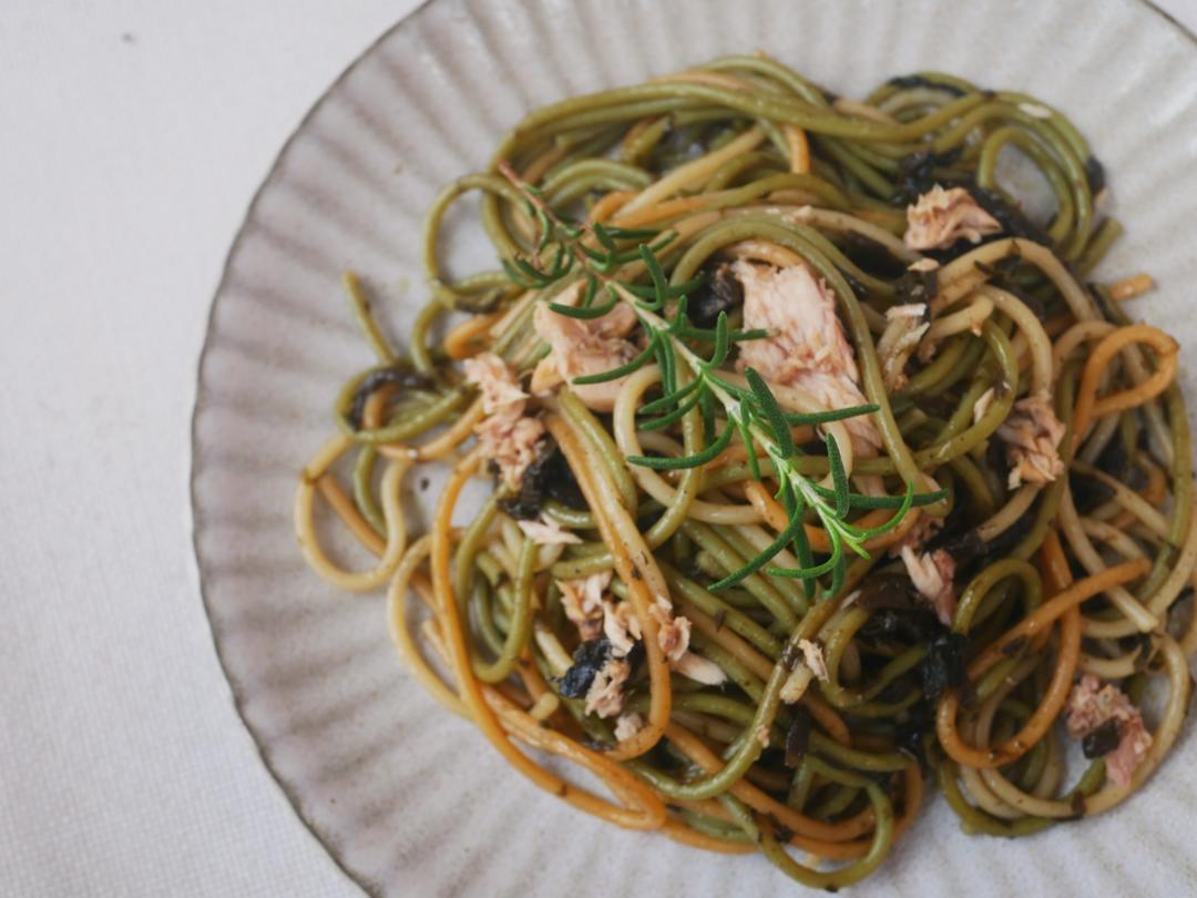 可能是最好吃系列--橄榄菜培根意面