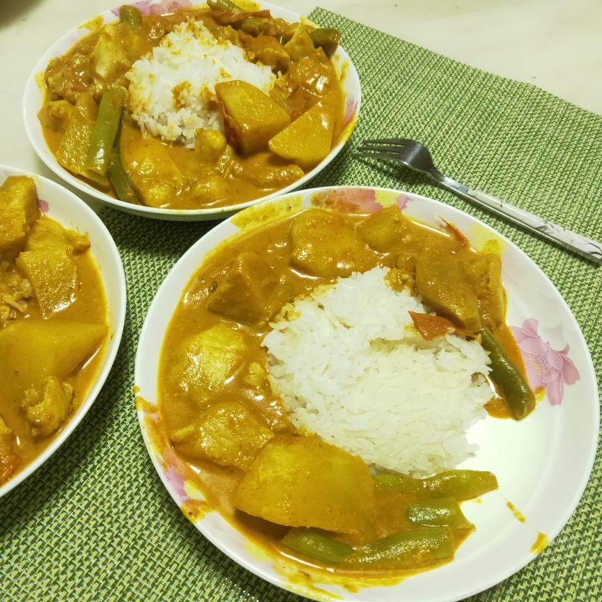 【简单一顿】马来风味娘惹咖喱鱼的做法 步骤10