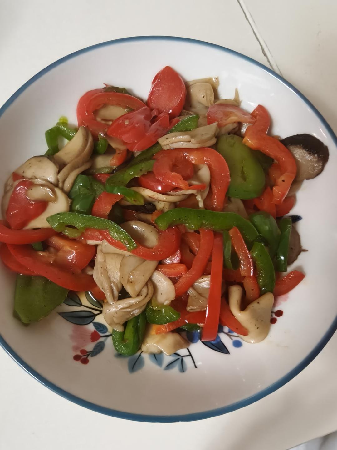 双椒杏鲍菇