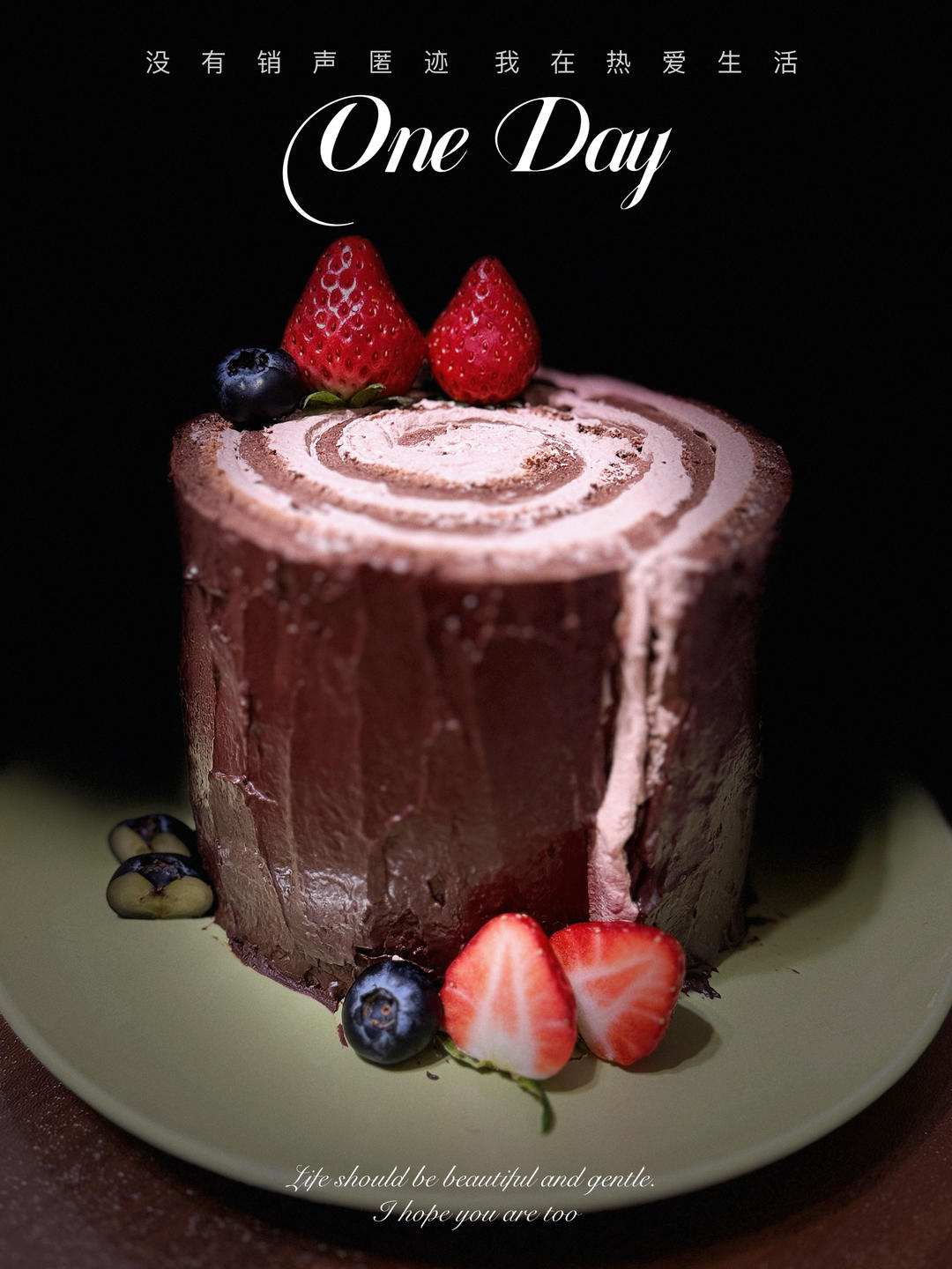 【圣诞树桩蛋糕】